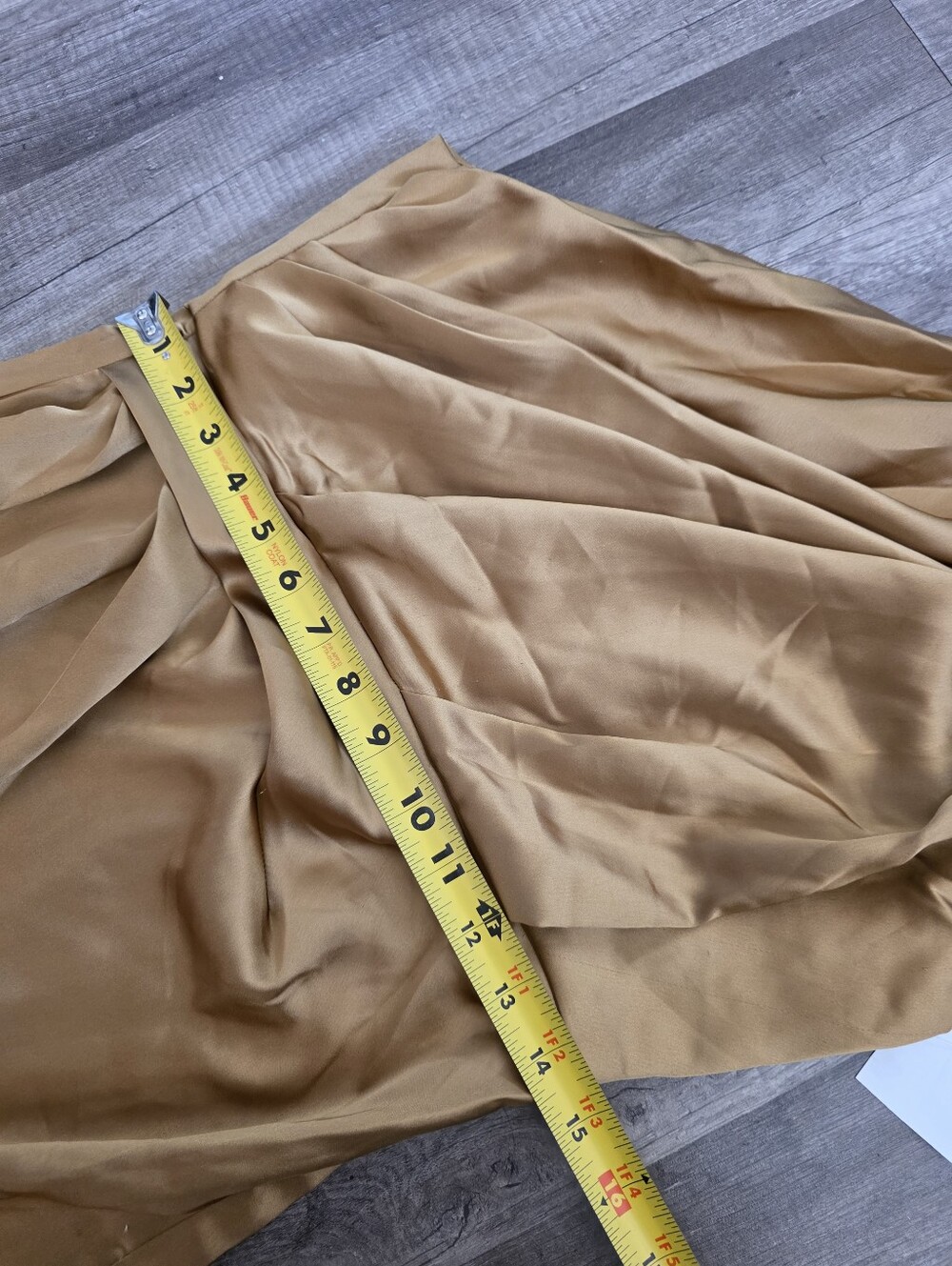 PETAL PUP GOLD NADIA SATIN One-Shoulder Gold Satin Evening Dress Maxi Queen - Picture 7 of 15